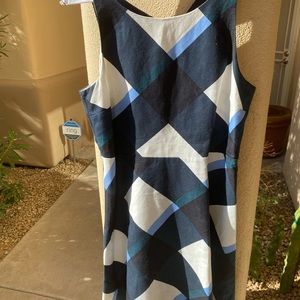 Summer casual dress with zipper and ties in back at the shoulders